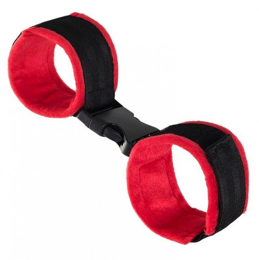 Красно-черные велюровые оковы Anonymo - ToyFa - купить с доставкой в Тольятти