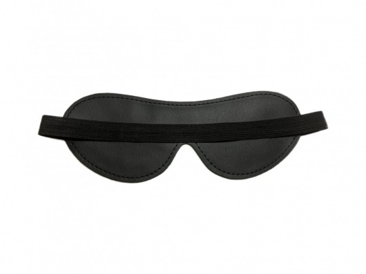 Черная лаковая маска на глаза из эко-кожи - БДСМ Арсенал - купить с доставкой в Тольятти