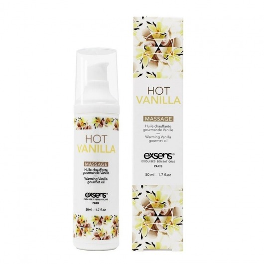 Разогревающее массажное масло с ароматом ванили Gourmet Hot Vanilla - 50 мл. - Exsens - купить с доставкой в Тольятти