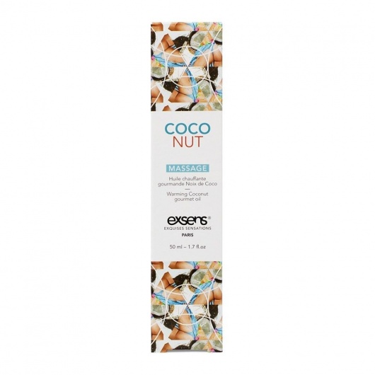 Разогревающее массажное масло с ароматом кокоса Gourmet Coconut - 50 мл. - Exsens - купить с доставкой в Тольятти