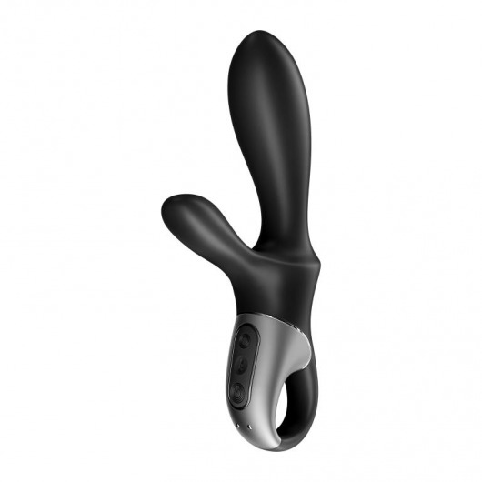 Черный анальный вибратор Heat Climax+ с функцией нагрева - 20,6 см. - Satisfyer - в Тольятти купить с доставкой