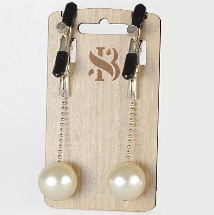 Зажимы на соски с бусинами под жемчуг Pearl - Sitabella - купить с доставкой в Тольятти