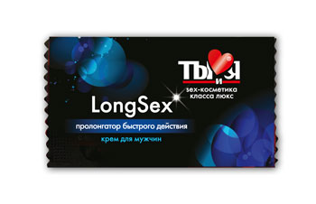 Пролонгирующий крем LongSex в одноразовой упаковке - 1,5 гр. - Биоритм - купить с доставкой в Тольятти