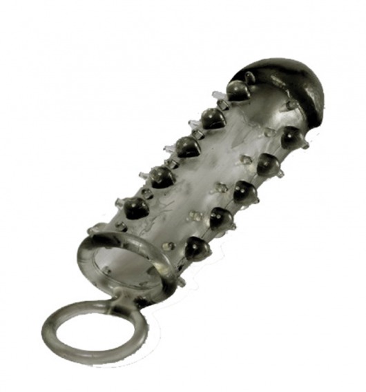 Дымчатая стимулирующая насадка с закрытой головкой SAMURAI PENIS SLEEVE BLACK - 14,5 см. - NMC - в Тольятти купить с доставкой