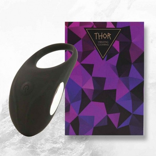 Черное эрекционное виброкольцо Thor Cockring - FeelzToys - в Тольятти купить с доставкой