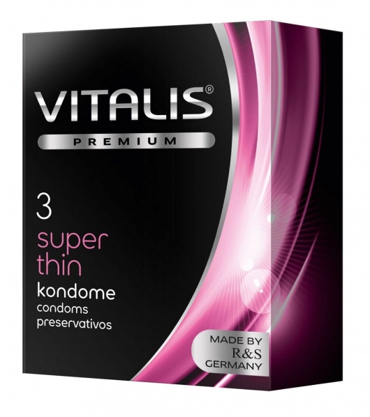 Ультратонкие презервативы VITALIS PREMIUM super thin - 3 шт. - Vitalis - купить с доставкой в Тольятти