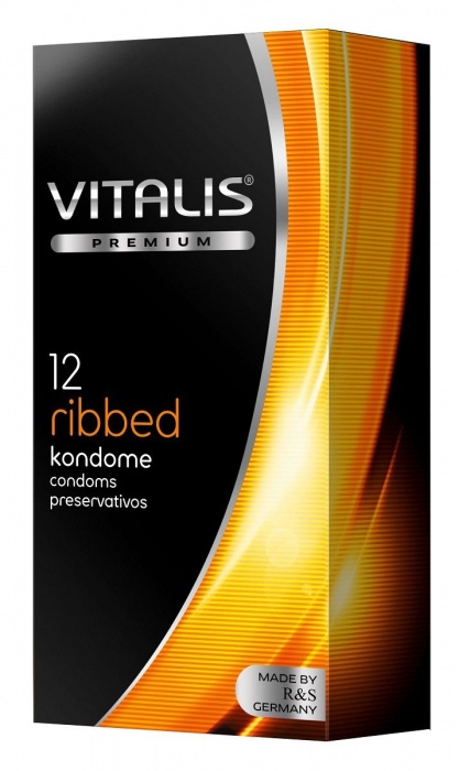 Ребристые презервативы VITALIS PREMIUM ribbed - 12 шт. - Vitalis - купить с доставкой в Тольятти