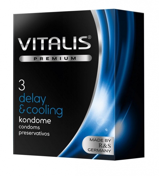 Презервативы VITALIS PREMIUM delay   cooling с охлаждающим эффектом - 3 шт. - Vitalis - купить с доставкой в Тольятти