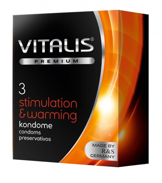 Презервативы VITALIS PREMIUM stimulation   warming с согревающим эффектом - 3 шт. - Vitalis - купить с доставкой в Тольятти