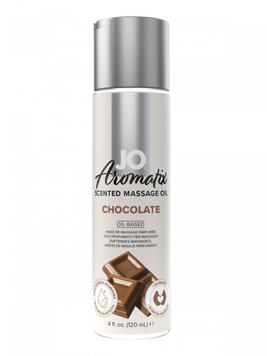 Массажное масло JO Aromatix Massage Oil Chocolate с ароматом шоколада - 120 мл. - System JO - купить с доставкой в Тольятти