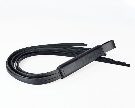 Черная кожаная плеть  Клео  - 60 см. - Sitabella - купить с доставкой в Тольятти