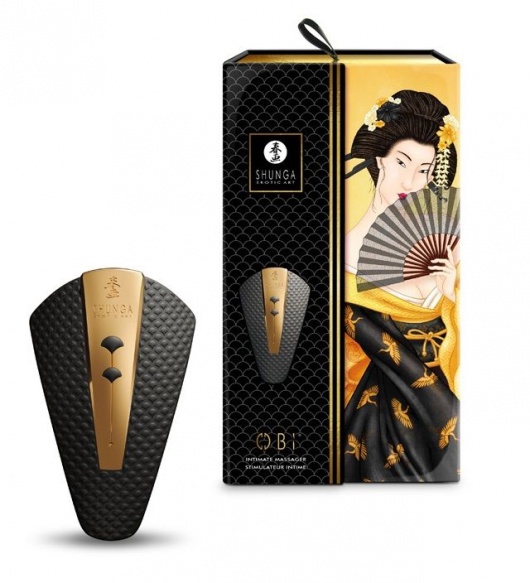 Черный клиторальный вибростимулятор OBI - Shunga