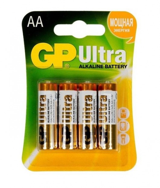 Батарейки алкалиновые GP Ultra Alkaline AA/LR6 - 4 шт. - Элементы питания - купить с доставкой в Тольятти