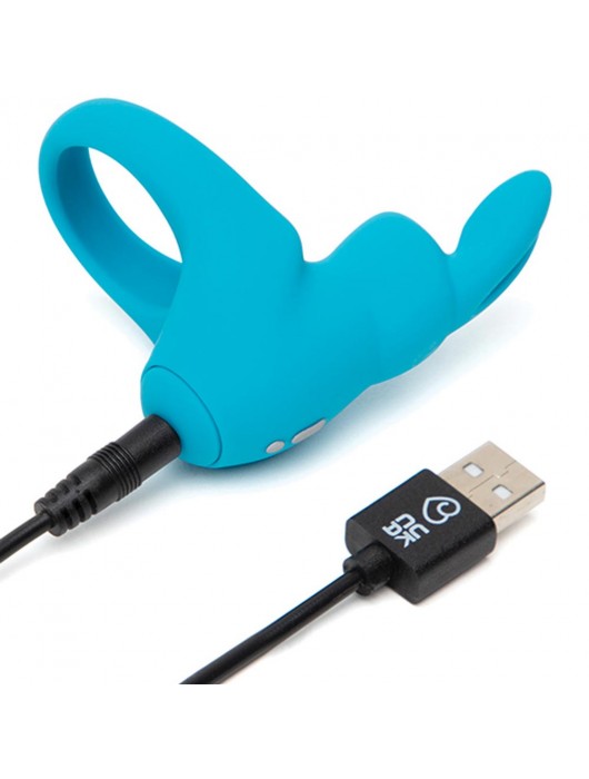 Голубое эрекционное виброкольцо Happy Rabbit Rechargeable Rabbit Cock Ring - Happy Rabbit - в Тольятти купить с доставкой