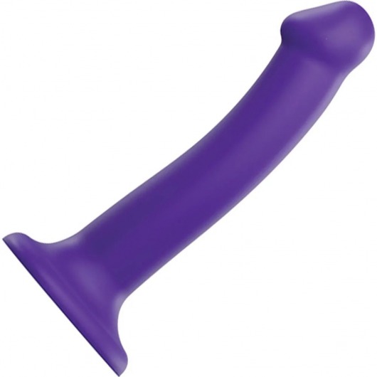 Фиолетовый фаллоимитатор-насадка Strap-On-Me Dildo Dual Density size M - 18 см. - Strap-on-me - купить с доставкой в Тольятти