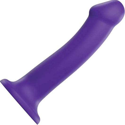 Фиолетовый фаллоимитатор-насадка Strap-On-Me Dildo Dual Density size L - 19 см. - Strap-on-me - купить с доставкой в Тольятти