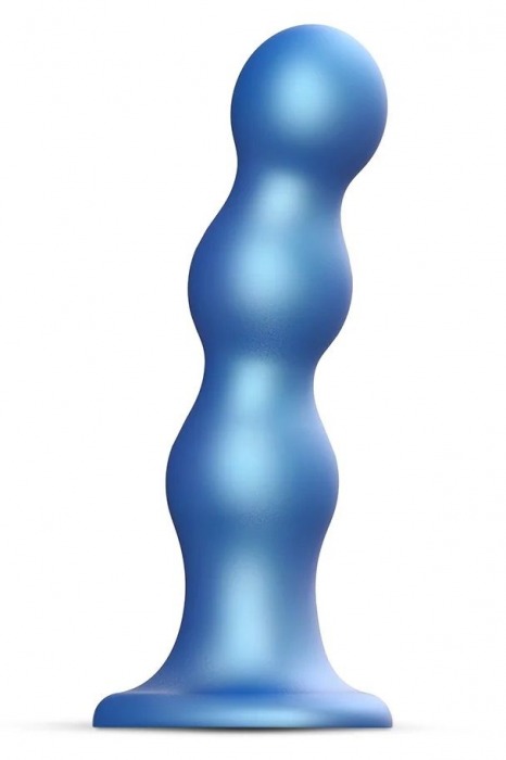 Голубая насадка Strap-On-Me Dildo Plug Balls size S - Strap-on-me - купить с доставкой в Тольятти