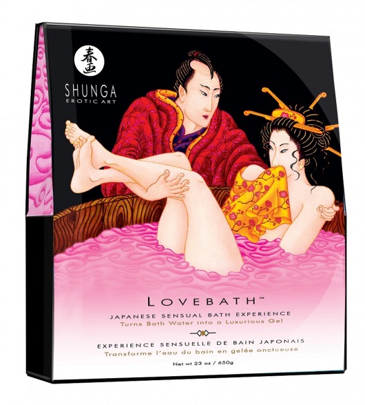 Соль для ванны Lovebath Dragon Fruit, превращающая воду в гель - 650 гр. - Shunga - купить с доставкой в Тольятти