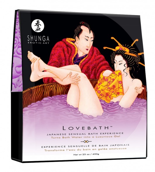 Соль для ванны Lovebath Sensual lotus, превращающая воду в гель - 650 гр. - Shunga - купить с доставкой в Тольятти