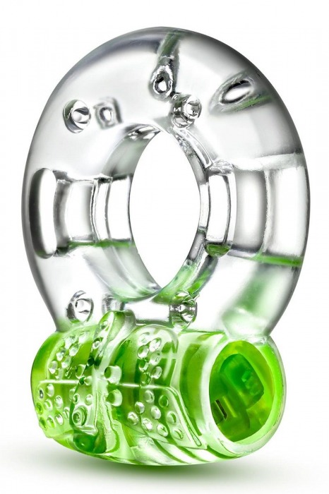 Зеленое эрекционное виброкольцо Arouser Vibrating C-Ring - Blush Novelties - в Тольятти купить с доставкой