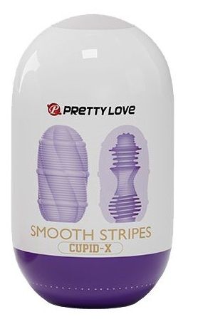 Сиреневый мастурбатор-яйцо Smooth Stripes - Baile - в Тольятти купить с доставкой