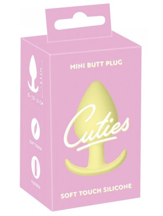 Жёлтая анальная втулка Mini Butt Plug - 6 см. - Orion