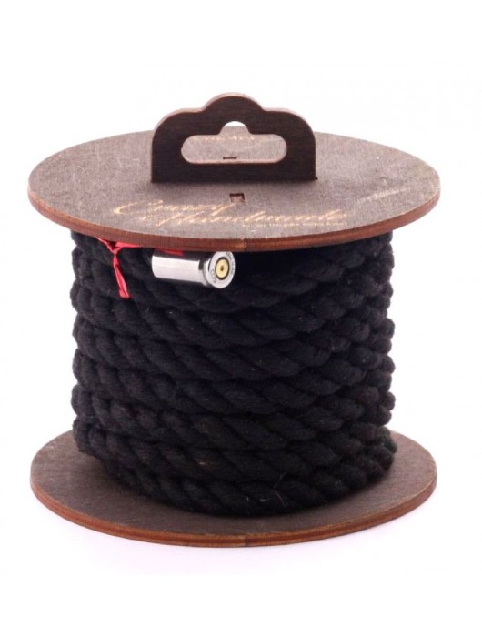 Черная хлопковая веревка для бондажа на катушке - 3 м. - Crazy Handmade - купить с доставкой в Тольятти