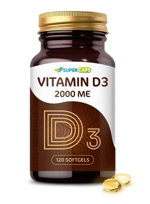 Пищевая добавка SuperCaps VITAMIN D3 2000 ME - 120 капсул - SuperCaps - купить с доставкой в Тольятти
