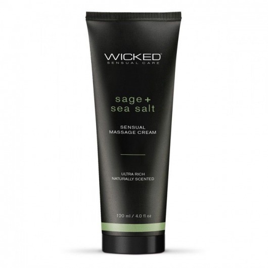 Массажный легкий крем WICKED Sage plus Sea Salt - 120 мл. - Wicked - купить с доставкой в Тольятти