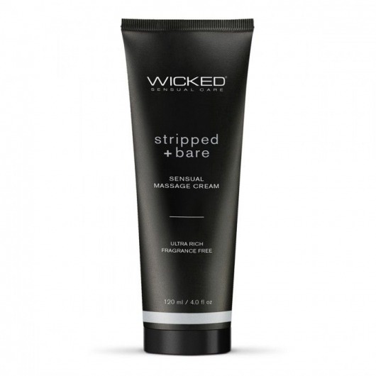 Массажный легкий крем WICKED Stripped plus Bare - 120 мл. - Wicked - купить с доставкой в Тольятти