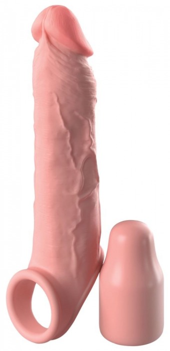 Телесная насадка-удлинитель 2 Inch Silicone X-tension with Strap - 20,3 см. - Pipedream - в Тольятти купить с доставкой