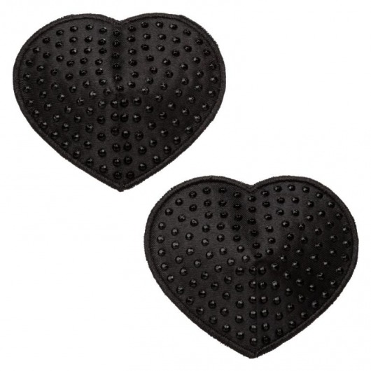 Черные пэстисы в форме сердечек Heart Pasties - California Exotic Novelties - купить с доставкой в Тольятти