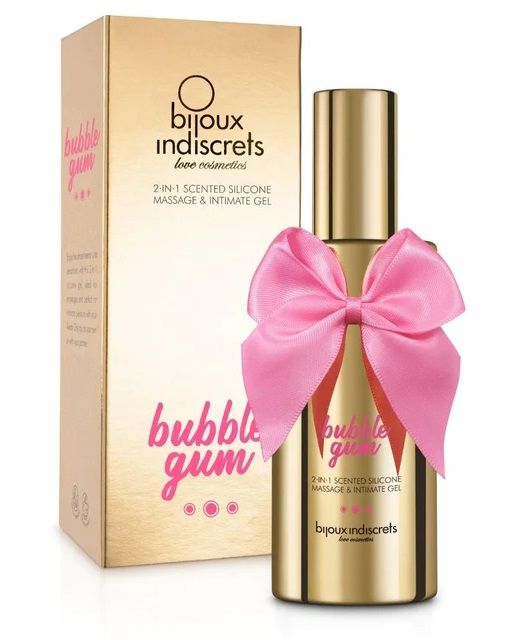 Гель с ароматом жвачки Bubblegum 2-in-1 Scented Silicone Massage And Intimate Gel - 100 мл. - Bijoux Indiscrets - купить с доставкой в Тольятти