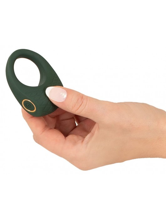 Зеленое эрекционное виброкольцо Luxurious Vibro Cock Ring - Orion - в Тольятти купить с доставкой