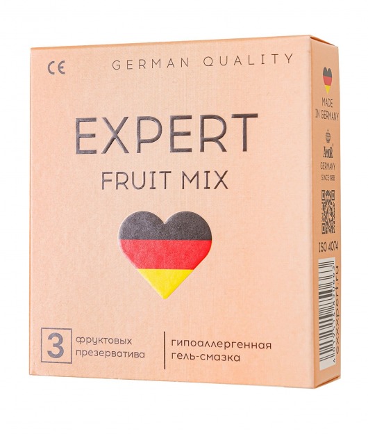 Ароматизированные презервативы EXPERT Fruit Mix - 3 шт. - Expert - купить с доставкой в Тольятти