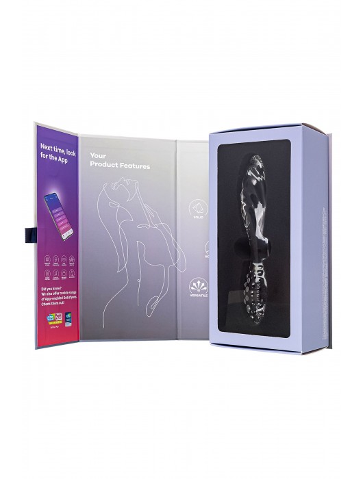 Прозрачный двусторонний стеклянный фаллоимитатор Dazzling Crystal 1 - 18,5 см. - Satisfyer