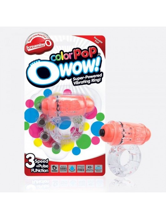 Неоновое оранжевое кольцо на пенис O wow! - Screaming O - в Тольятти купить с доставкой