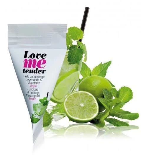 Съедобное согревающее массажное масло Love Me Tender Mojito с ароматом мохито - 10 мл. - Love to Love - купить с доставкой в Тольятти