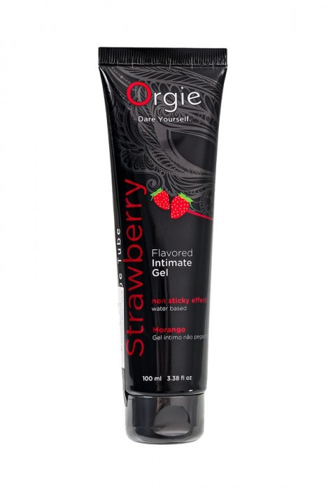 Интимный гель на водной основе Lube Tube Strawberry с клубничным вкусом - 100 мл. - ORGIE - купить с доставкой в Тольятти