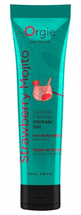 Съедобный интимный гель Orgie Lube Tube Cocktail Strawberry Mojito - 100 мл. - ORGIE - купить с доставкой в Тольятти