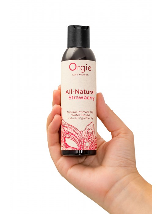Интимный гель на водной основе All-Natural Strawberry с ароматом клубники - 150 мл. - ORGIE - купить с доставкой в Тольятти
