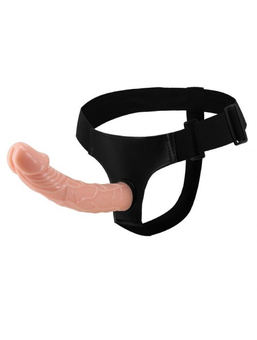 Гладкий фаллоимитатор с крупной головкой на ремешках - 19,7 см. - Baile - купить с доставкой в Тольятти