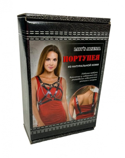 Портупея из натуральной кожи с цепочками - БДСМ Арсенал - купить с доставкой в Тольятти