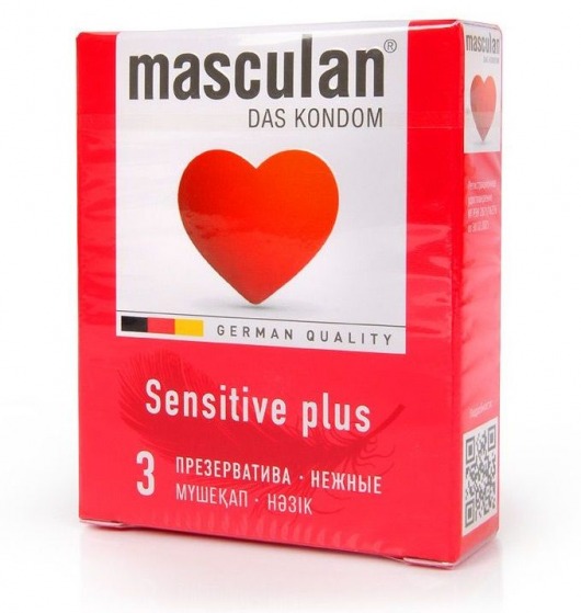 Презервативы Masculan Sensitive plus - 3 шт. - Masculan - купить с доставкой в Тольятти