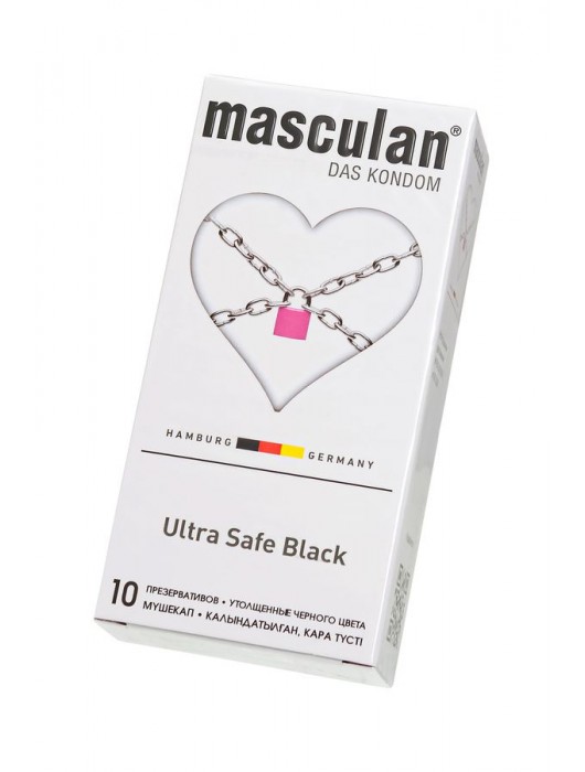 Ультрапрочные презервативы Masculan Ultra Safe Black - 10 шт. - Masculan - купить с доставкой в Тольятти