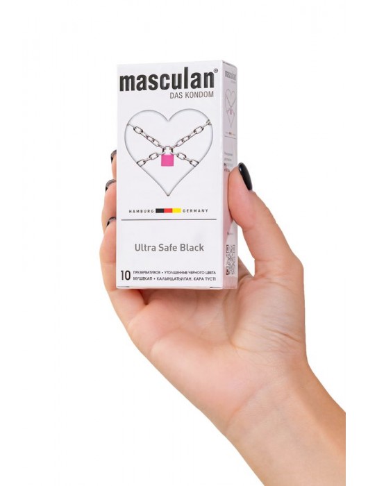 Ультрапрочные презервативы Masculan Ultra Safe Black - 10 шт. - Masculan - купить с доставкой в Тольятти