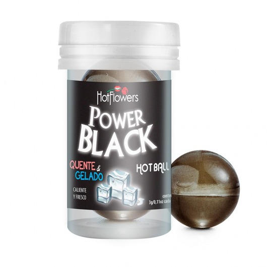 Интимный гель Power Black Hot Ball с охлаждающе-разогревающим эффектом (2 шарика по 3 гр.) - HotFlowers - купить с доставкой в Тольятти