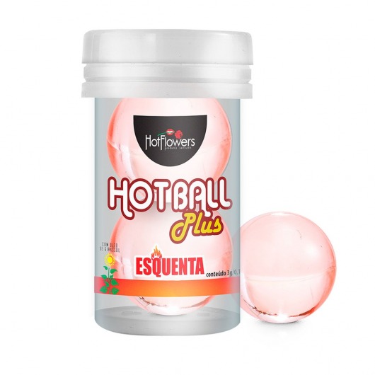 Лубрикант на масляной основе Hot Ball Plus с разогревающим эффектом (2 шарика по 3 гр.) - HotFlowers - купить с доставкой в Тольятти