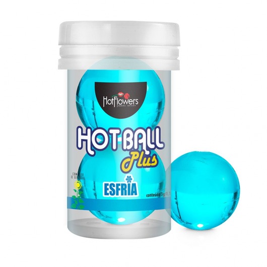 Лубрикант на масляной основе Hot Ball Plus с охлаждающим эффектом (2 шарика по 3 гр.) - HotFlowers - купить с доставкой в Тольятти