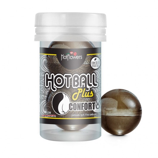 Анальный лубрикант на масляной основе Hot Ball Plus Conforto (2 шарика по 3 гр.) - HotFlowers - купить с доставкой в Тольятти